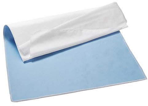 Aimtton Inkontinenzunterlage waschbar 70 × 90 cm，Bettunterlagen mit Flügeln, saugfähig inkontinenz bettunterlage，Bettauflage wasserdicht Blau