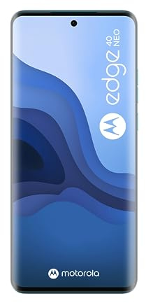 Motorola Edge 40 Neo 12Go 256Go, écran 6,5, Batterie 5000 mAh, Smartphone débloqué 5G Bleu Caneelbay, Chargeur, câble USB et Coque de Protection