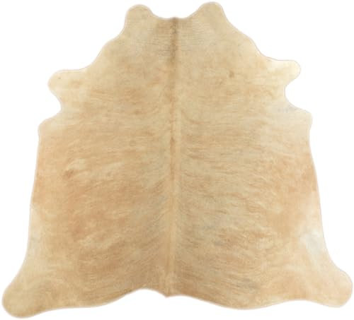 KUHFELL RINDERFELL GRAU BEIGE EXOTISCH 200 x 190 cm STIERFELL Teppich