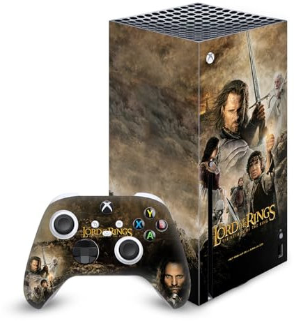 Head Case Designs Offizielle The Lord of The Rings The Return of The King Haupt Darsteller Posters Vinyl Haut Gaming Aufkleber Abziehbild kompatibel mit Xbox Series X Console and Controller Bundle