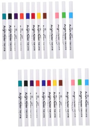 EXCEART Stk Marker schreibkladde stempelstifte für kinder wax crayons buntstifte wasservermalbar stickbuch buntstifte mitgebsel Glas Malstift Zeichenstift Felsen Segeltuch Abs Weiß