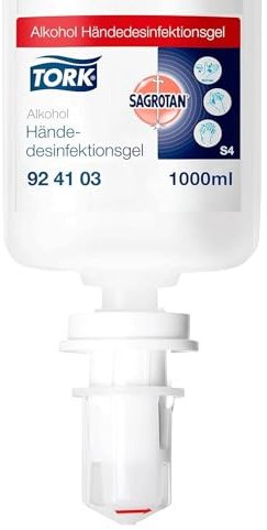 Sagrotan Tork Händedesinfektionsgel S4, Desinfektionsmittel mit feuchtigkeitsspendenden Inhaltsstoffen, 1 × 1.000 ml, 924103