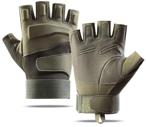 Cupimatch Fitness Handschuhe Herren Armeegrün: Sporthandschuhe Herren Trainingshandschuhe Damen Anti Rutsch Atmungsaktive Fitnesshandschuhe für Krafttraining Kraftsport Training Gym