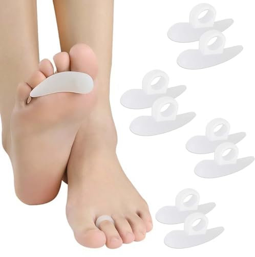 ZYFC 4 Pair Hammer Toe Cushion,Toe Straighteners,Silicone Gel Hammer Toe Pads,Hammer Toe Gel Pads, Under Toe Support Corrector,for Claw & Mallet Toe Relief,Foot Care,Toe Corrector Straightener