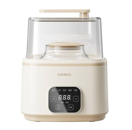 XGHDPBM Yogurtera automática, miniyogurtera multifunción, máquina de fermentación de Vino de arroz y natto for el hogar con frascos, Control de Pantalla táctil LCD, Temperatura Ajustable, for Cocina