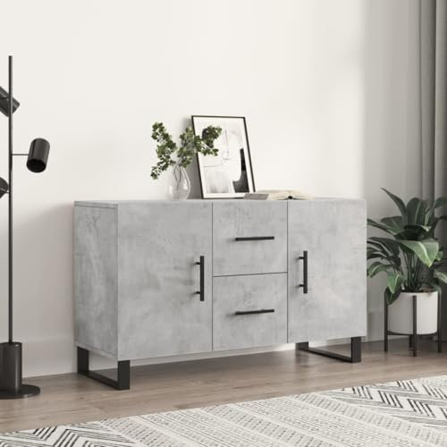 Annlera Sideboard Stilvollen Schrank Aufbewahrungsschrank Moderne Buffetschrank Beistellschrank für Wohnzimmer Schlafzimmer oder Flur Minimalistischen Design Betongrau 100x36x60 cm
