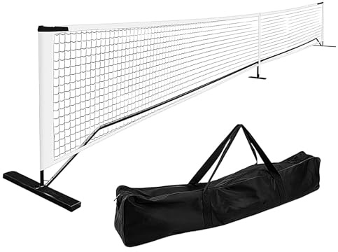 Tennis-Übungsnetz, tragbares Tennis-Übungsnetz, abnehmbares -Fußballnetz, 9,5 kg, Tennisnetz, mit Tragetasche, 6,7 m, für drinnen und draußen