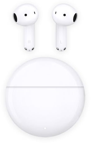 HONOR CHOICE X7E Écouteurs Bluetooth sans Fil,Oreillettes Semi-Ouvertes à Annulation Active du Bruit,40 Heures d'autonomie de la Batterie,IP54 Double Microphone AI ENC pour Android iOS Blanc