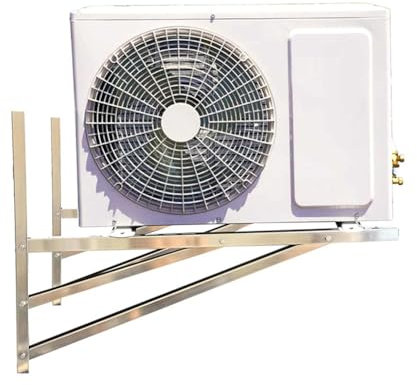 pujindu Wandhalterung Für Klimaanlage, Edelstahlhalterung Für Mini-Split-Klimaanlage Ohne Luftkanäle Tragt Kondensatoren Mit Bis Zu 400 Kg Für Klimaanlage(83x60cm/2.3mm)