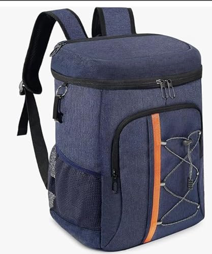 Grillix Picnic Zaino, Borsa Termica Porta Pranzo di Uomo Donna, Ultraleggeri, Pieghevole, Impermeabile, per Alimenti Mantenere Caldo o Freddo, adatta Picnic, All'aperto, Escursionismo, Barbecue (Blu)