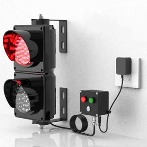 GRPDMDM Industrial LED Traffic Light, 2-Light Red/Green Loading Dock Traffic Lights, 4 Inch Industrial Stop/Go Light, with Switch Control,Plug & Playfor Warehouses, Construction Sites.