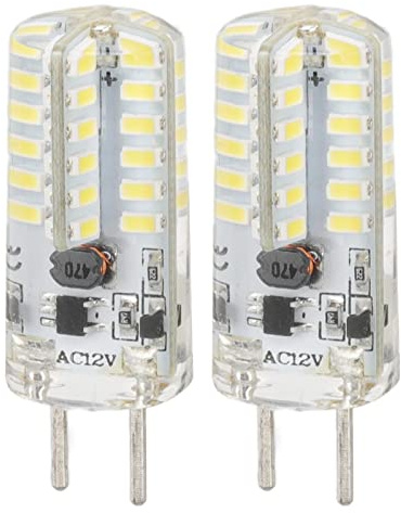 Cryfokt Ampoule LED GY6.35, Protection des Yeux à économie D'énergie, 48 LED, 6000K, pour Lustre, Lampe de Table, 12V, Paquet de 2