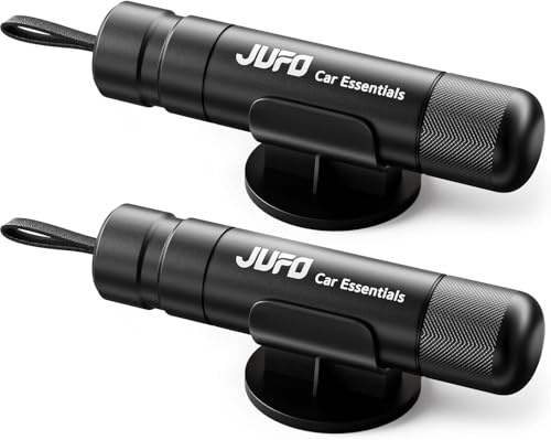 Tryagat 2PCS Martello di Emergenza per Auto per Peugeot 207 307 308 407 408 3008 5008, 2 in 1 Taglia Cinture di Sicurezza e Rompivetro Strumento di Salvataggio Compatto,Black