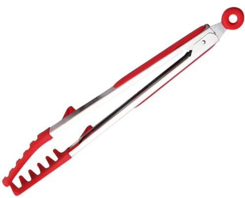 LIFKOME Ergonomic Spaghetti Tongs Silicone Food Tong with Comfortable Grip and Easy to Clean Stainless Steel for Breakfast and Outdoor Picnic Home Accessory