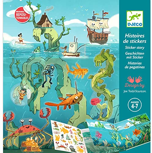 DJECO - Aufkleber Abenteuer im Meer Luftballons Unisex-Kinder, mehrfarbig (38953)