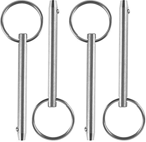4 Stück Schnellspannstifte, Durchmesser 6,3 mm, Gesamtlänge 76 mm, effektive Länge 61 mm, 316 Edelstahl, Bimini Top Pin, Marine Hardware
