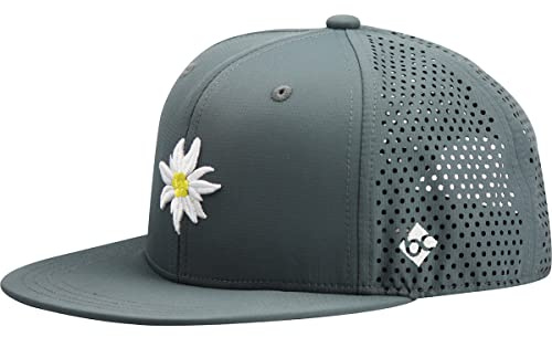 Bavarian Caps Edelweiß Flat Cap, grau, ONE Size