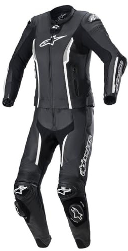 Alpinestars Stella Missile V2 2-Teiler Motorrad Damen Lederkombi, schwarz/weiß, 44