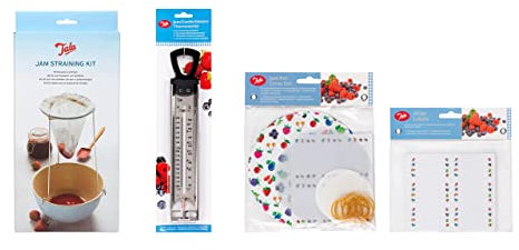 Tala Preserving Set for producing homemade Jam, Marmalade and Preserve, Comes with Jam Thermometer, Straining Set, Jar Covers Sets and Jar Labels