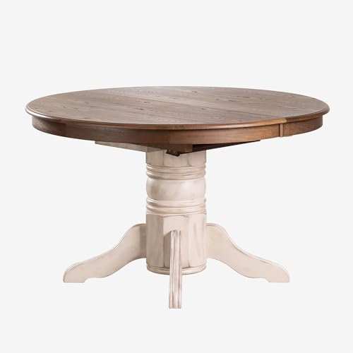 SKLUM Ausziehbarer ovaler Esstisch aus Holz (128-178x120 cm) Ektra Ulme Braun
