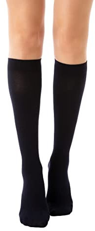 Relaxsan 815 (Blue, M) Gambaletti Compressione Graduata 18-22 mmHg per Uomo Donna, Calze Elastiche in Cotone Leggero