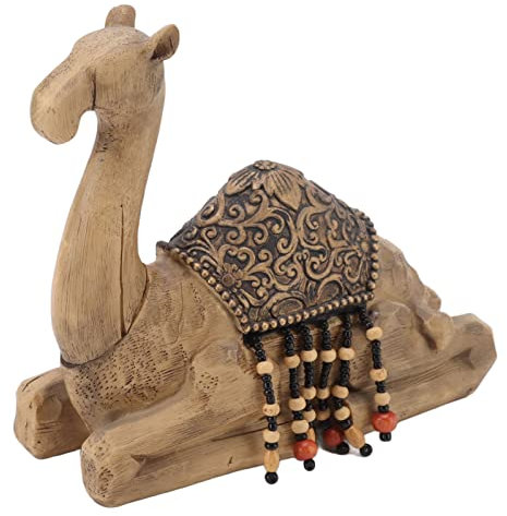 Tomotato Kamel Figuren, Harz Kamel Statue, Retro Tier Skulptur für Büro, Zuhause, Desktop Ornament, 6,30 X 2,56 X 6,10 Zoll