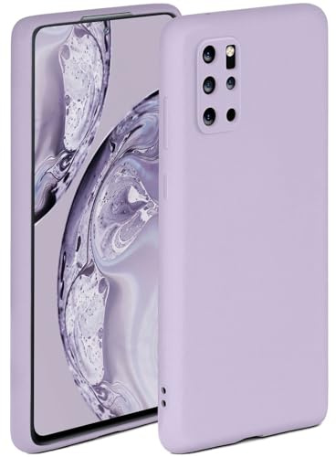 ONEFLOW Mjukt fodral kompatibelt med Samsung Galaxy S20 Plus/5G fodral av silikon, upphöjd kant för skärmskydd, två lager, mjukt mobiltelefonfodral – matt syren