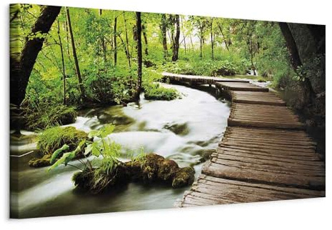 B&D XXL - Akustikbild Waldlandschaft Natur, Schallschutz, Wohnzimmer, Büro