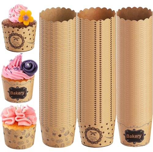 Saijer Muffinförmchen Papier, 150 Stück Cupcake Förmchen Mini Muffins Papierförmchen Cupcake Pralinenförmchen Papier Muffinförmchen Eisbecher Pappe Muffin Förmchen Klein für Desserts Hochzeits