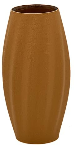Designer Vase Aura - Pastell-Edition Größe S (10,5cm), Dekovase/Blumenvase für Schnittblumen und Trockenblumen, wasserdicht inklusive Glaseinsatz (Orange)