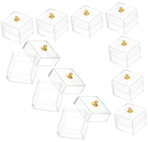 TOYANDONA 10stücke Teiliges Mini Aufbewahrungsboxen Für Puppenhaus-Dekorationen Transparente Kunststoffbehälter Für Süßigkeiten Und Mini-landschaften Für -projekte Und Kreative