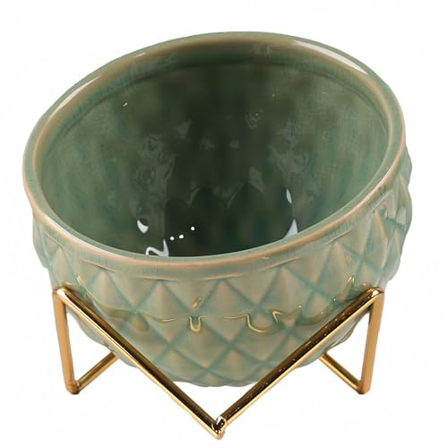 Dowbom Key Bowl For Entryway Table, Storage Candy Bowl Metal Rack, Home Decor Gift, Candy Bowl For Office (Green,6.3“), CWW-001