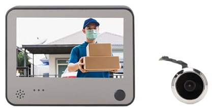 Gucklochkamera für Wohnungstür, 120° Weitwinkel, 4,3 Zoll LCD Bildschirm, Heimvideo Türspion, Sicherheitskamera, Türklingel, Nachtsicht Haustürspion, Loop Aufnahme