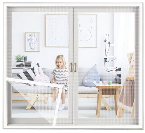 Fly screen roof window White 110x135cm Insect protection window mosquito net mosquito net window access opening for reaching through roof window
