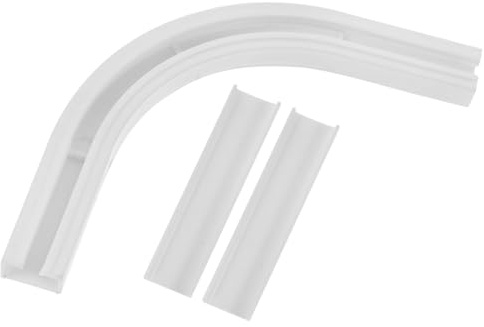 ULDIGI Conector para Riel de Cortina Eléctrica en Ángulo de 90 Grados, Plástico Blanco, Diseño Estable y Silencioso, Adecuado para Sala y Dormitorio