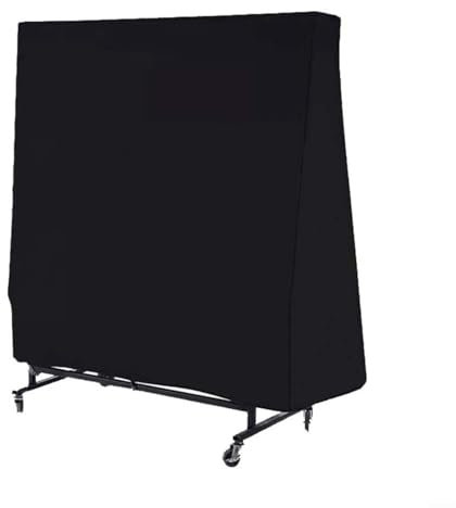 SMZhomeone Table Tennis Tisch Abdeckung Weatherproof Adjustable wasserdichte Abdeckung Für Outdoor Indoor Faltbare Schwarz 420D Polyester Canvas(165×70×185CM)