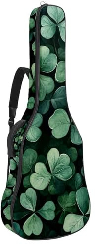 Maple Leaves gepolsterte Gitarrentasche, schützende Akustikgitarre, Gigbag für E-Bass, klassische Gitarre, Mehrfarbig 04, 42.9x16.9x4.7 in, Lässiger Tagesrucksack