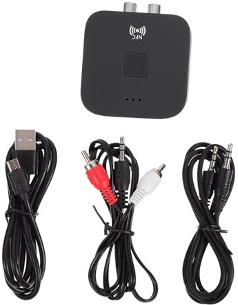 jojofuny Kabelloser Audioadapter Auto NFC Empfänger Für Stereoanlagen Abs Material Kompatibel Mit Desktop Und Notebook