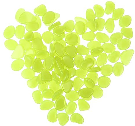 UKCOCO 100pezzi Pietre Luminose Per Giardino e Acquario Decorazioni Fluorescenti Per Esterni Sassolini Glow in The Dark Per Vasi e Piscine Vivace