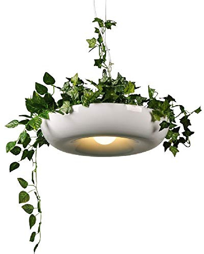 Nordic Aerial Flower Pot Chandelier Creative Personality Cafe Bar Plant Potted Plants Hang Light Kitchen Island Restaurant Cafe Chandelier E27 Clothing Store Ceiling Pendant Light (Color : Black)