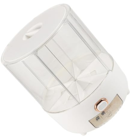 UTHCLO Dispensador De Arroz Transparente Giratorio Hermético Para Cereales Compartimentos Para Almacenar Arroz y Granos La Cocina Contenedor Para y Cereales