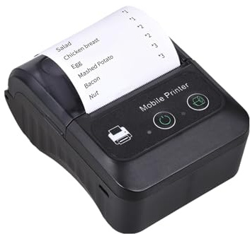 Tosuny 58 Mm Bluetooth Thermaldrucker, Tragbarer USB Quittungsdrucker mit 203DPI Auflösung und 50 Bis 80 Mm/s Druckgeschwindigkeit für Android und Siege