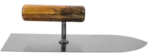 Yardenfun Spatola per Lisciatura Cartongesso in Acciaio Inox Manico in Legno Cazzuola per Intonaco e Attrezzo Portatile per Finitura e Levigatura di Calcestruzzo Strumento Leggero per Uso