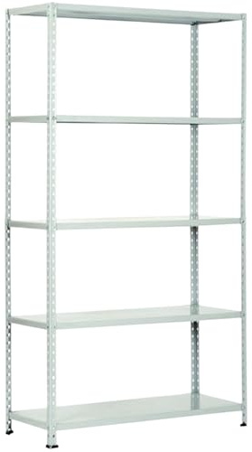 EffeDecor Scaffale in Metallo Lamiera con Ripiani Grigio Fornito in Kit Completo di Accessori Scaffalatura Ideale per Garage,Magazzino,Casa,Interno,Esterno,Negozio Varie Dimensioni (120x40x200 cm)