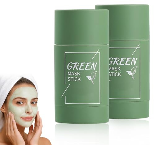 DOVBAN Pack De 2 Mascarilla Facial De Té Verde En Barra,Limpieza Profunda y Control Des Grasa,Hidrata y Minimiza Poros