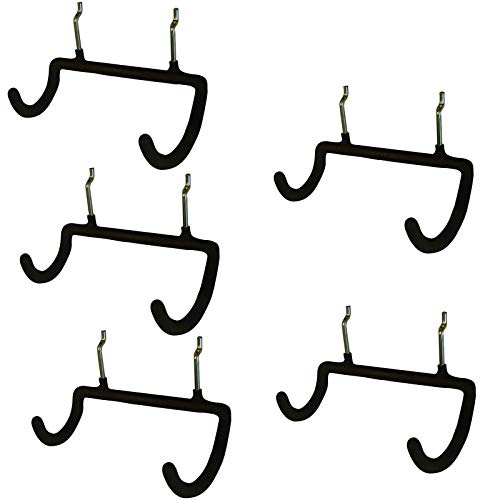 Meneco 5PCS Pegboard Heavy Duty Double Hooks, Drill Holder, Accessories Bag, Other Power Tools etc