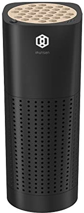 IMUNSEN M-003B Luftreiniger mit Zypressenholzfilter, 4-Stufen-Filtration, echter H13-HEPA-Filter, USB-Anschluss 5 V für Auto, Schreibtisch und Büro, aus Korea (Schwarz)