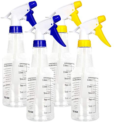Youngever 4er Set 500ML Leere Sprühflaschen Plastik, Sprühflaschen für Reinigungslösungen