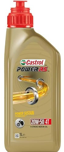 Castrol Motoröl Power RS 4T (4-Takt) 20W-50 1-Liter, Gold