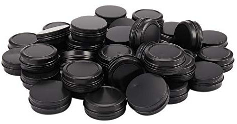 Humanitypd Aluminium plåtburkar – 40-pack 1 oz / 30 g burk skruv topp burkar kosmetiska prov behållare ljus resetuiner